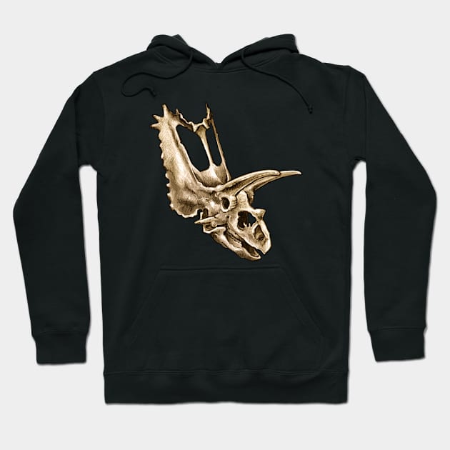 Dinosaur Skull Pentaceratops Sticker Hoodie by CassWArt